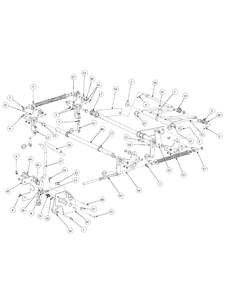 Lift Assembly Diagram and Parts List for M54-KW 53CB5DBW750-23HP-OHV Cub Cadet Lawn Tractor